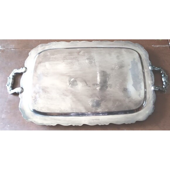 Oneida Silverplate Du Maurier Waiter Tray w/ Handles Large 19.5" Discontinued - Picture 4 of 4